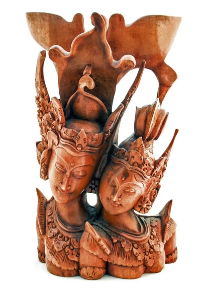 Prens ve Prenses Endonezya ahşap figürü