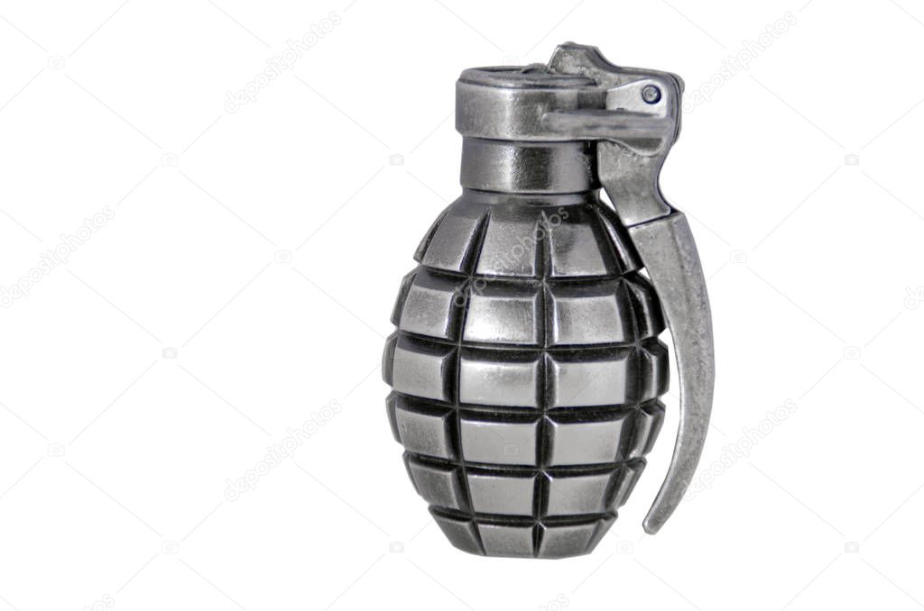 Isolated on white grenade - lighter