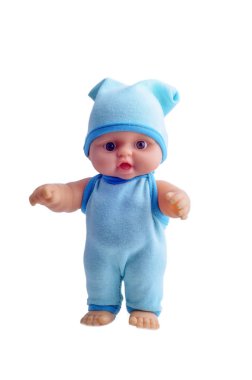 beyaz izole oyuncak bebek