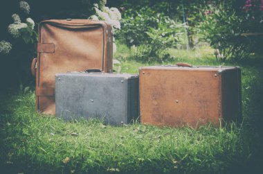 Bahçedeki Retro çanta