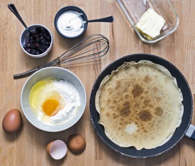 Krep prepairing. Üstten Görünüm