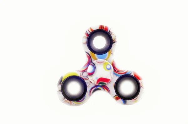 Colorido nerviosismo dedo spinner estrés, alivio de la ansiedad juguete — Foto de Stock