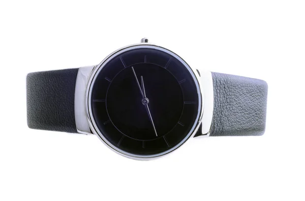 Femme montres noires isolées sur blanc — Photo