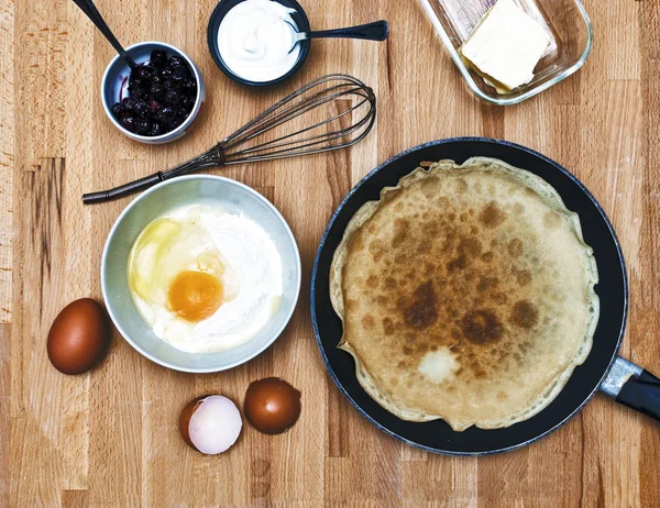 Frittelle Isolate Con Carne — Foto Stock