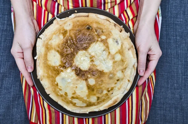 Frittelle Isolate Con Carne — Foto Stock