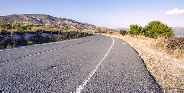 Cipro Strada Natura Pini Colline — Foto Stock