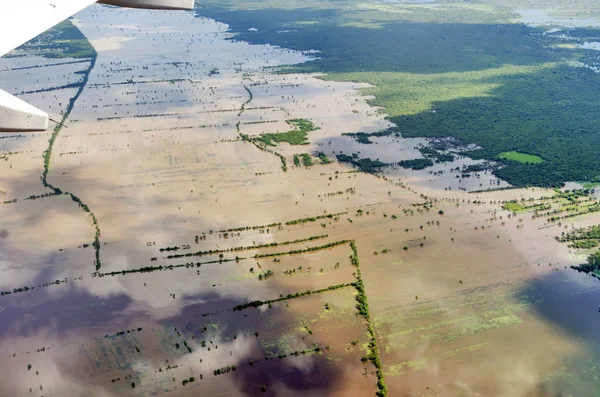 Камбоджа Вид Самолета — стоковое фото