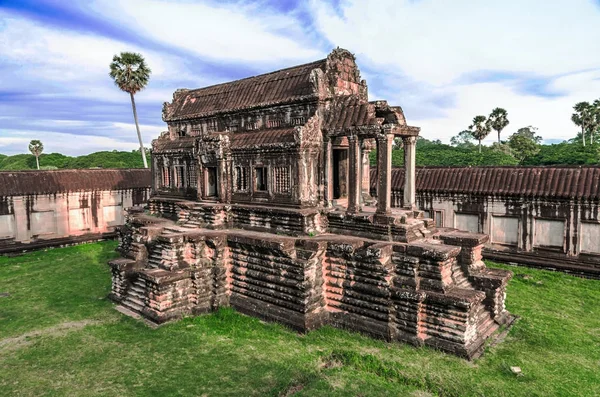 Antyczny Biblioteka Świątyni Angkor Wat Kambodża — Zdjęcie stockowe