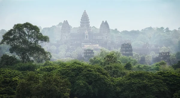 Widok Lotu Ptaka Angkor Wat Siem Reap Kambodża — Zdjęcie stockowe
