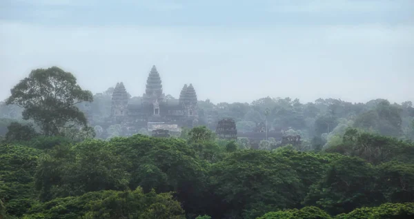 Widok Lotu Ptaka Angkor Wat Siem Reap Kambodża — Zdjęcie stockowe