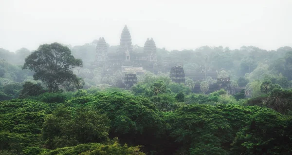 Utsikt Över Angkor Wat Fågelperspektiv — Stockfoto