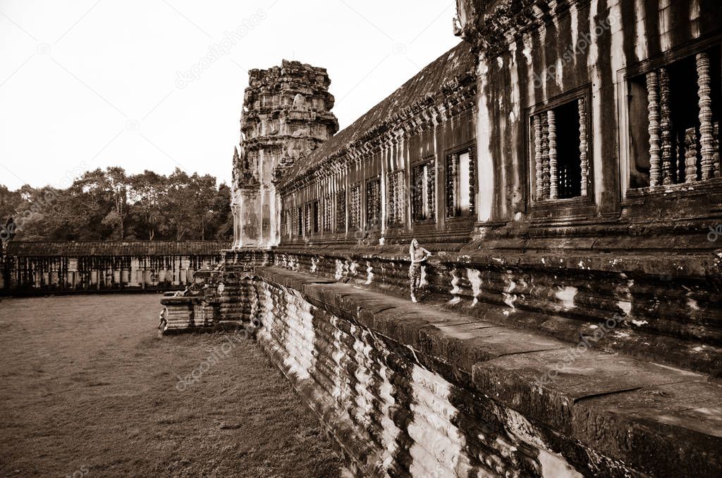 Ancient Angkor Wat Temple in Siem Reap, Cambodia