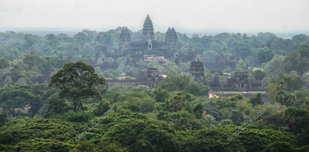 View of Angkor Wat bird's eye view