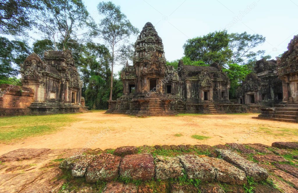 Chau Say Tevoda temple in Angkor temples complex, Cambodia, Asia