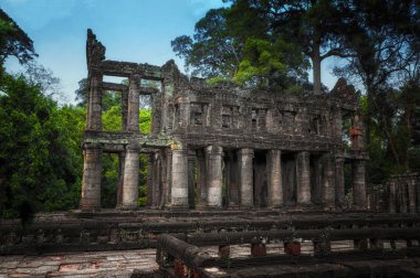 Angkor, Siem Reap, Cambodi antik Preah Khan tapınak kalıntıları