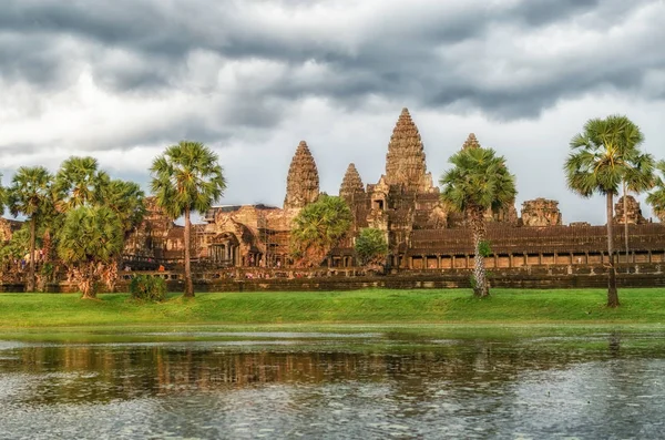 Angkor Wat Templet Vid Solnedgången Siem Reap Kambodja — Stockfoto