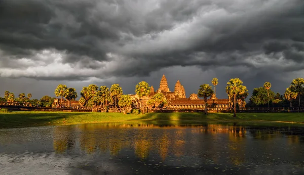 Templo Angkor Wat Atardecer Siem Reap Camboya — Foto de Stock