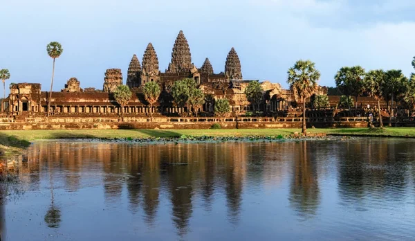 Angkor Wat Templet Vid Solnedgången Siem Reap Kambodja — Stockfoto