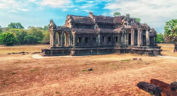 Starożytnej Biblioteki Angkor Wat Kambodża — Zdjęcie stockowe