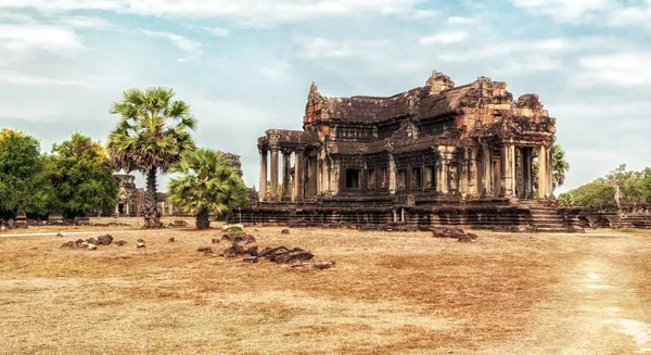 Starověké Knihovny Angkor Wat Kambodža — Stock fotografie