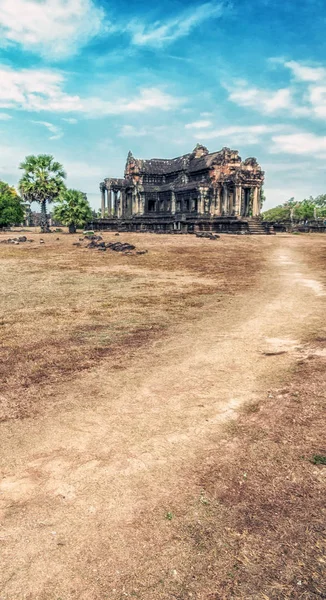 Starożytnej Biblioteki Angkor Wat Kambodża — Zdjęcie stockowe