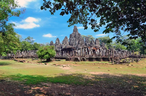 Tempio di Bayon ad Angkor Wat, Siem Reap — Foto Stock