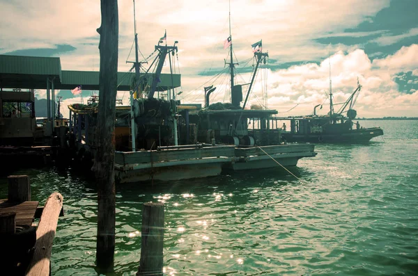 Une Jetée Sandakan Bornéo — Photo