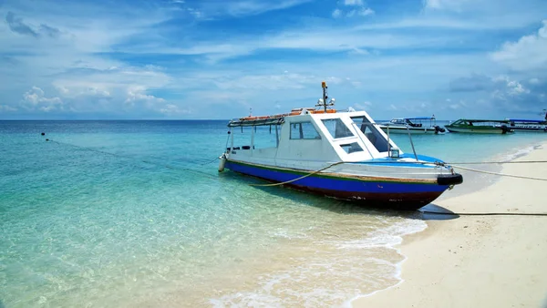 Boats Moored Selingan Island — Stock Photo, Image