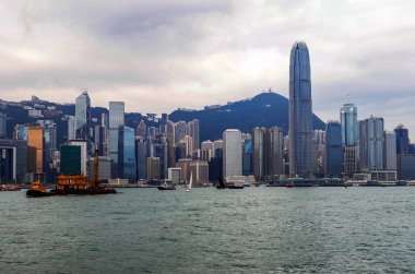 Hong Kong, Çin - 04 Mayıs 2013: Hong Kong Victoria Limanı Çin, Hong Kong. 