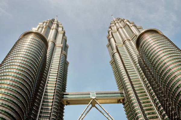 Kuala Lumpur Malajsie Května Twin Towers Petronas Obloha Most Prostot — Stock fotografie