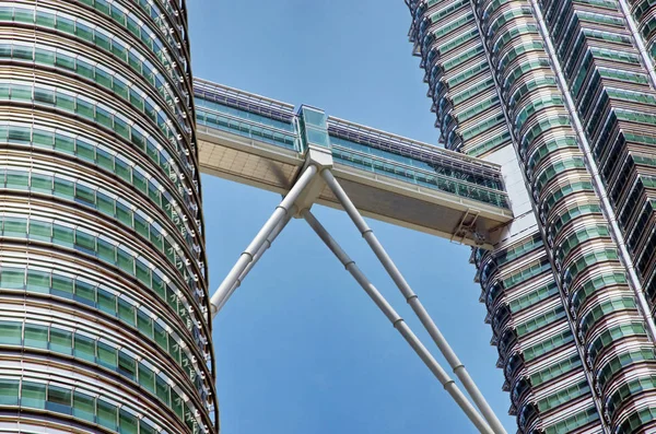 Kuala Lumpur Malajzia Május Twin Towers Petronas Sky Híd Mayl — Stock Fotó