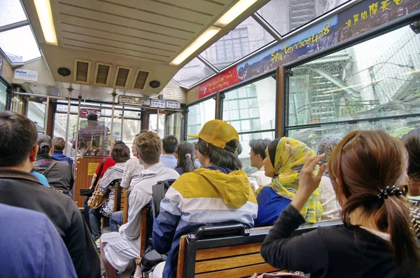 Гонконг Тра 2013 Залізничного Пік Приймає Пасажирам Піку Вікторія Вершина — стокове фото