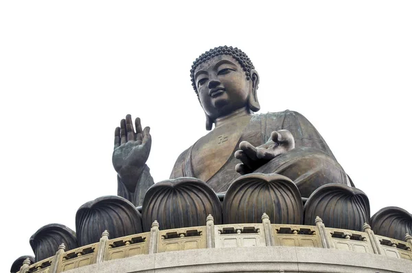 Grande Buddha Sull Isola Lantau Isolato — Foto Stock