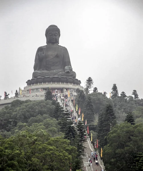 Großer Buddha Auf Lantau Island — Stockfoto