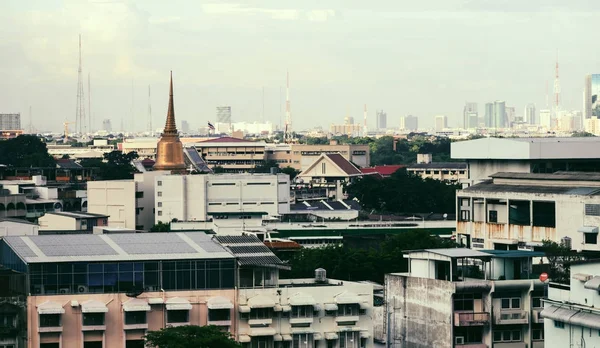 Панорама Бангкока с Золотой горы, Таиланд — стоковое фото