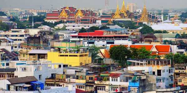 Panorama de Bangkok depuis Golden Mountain, Thaïlande — Photo