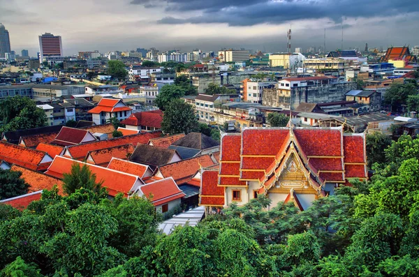 Panorama de Bangkok depuis Golden Mountain, Thaïlande — Photo