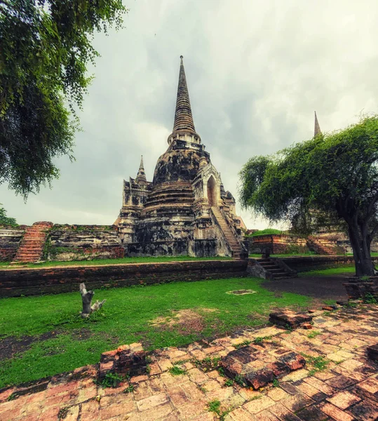 Wat Phra Si Sanphet Ayutthaya - Ayutthaya Historical Park tem sido considerado um Património Mundial Ayutthaya na Tailândia . — Fotografia de Stock