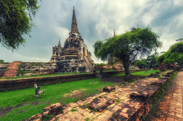 Wat Phra Si Sanphet Ayutthaya - Parque Histórico de Ayutthaya ha sido considerado Patrimonio de la Humanidad Ayutthaya en Tailandia . — Foto de Stock