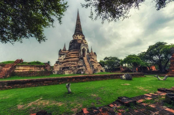 Wat Phra Si Sanphet Ayutthaya - Ayutthaya Historical Park tem sido considerado um Património Mundial Ayutthaya na Tailândia . — Fotografia de Stock