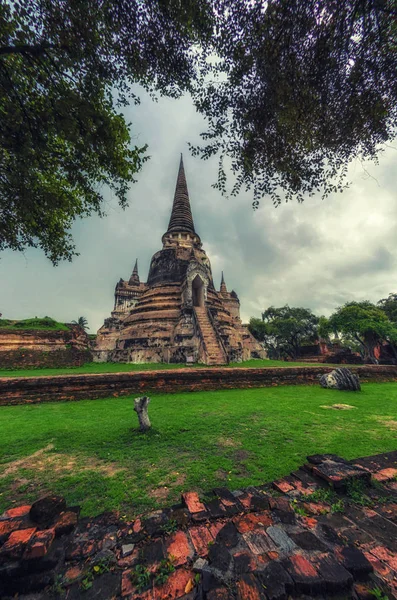 Wat Phra Si Sanphet Ayutthaya - Ayutthaya Historical Park tem sido considerado um Património Mundial Ayutthaya na Tailândia . — Fotografia de Stock