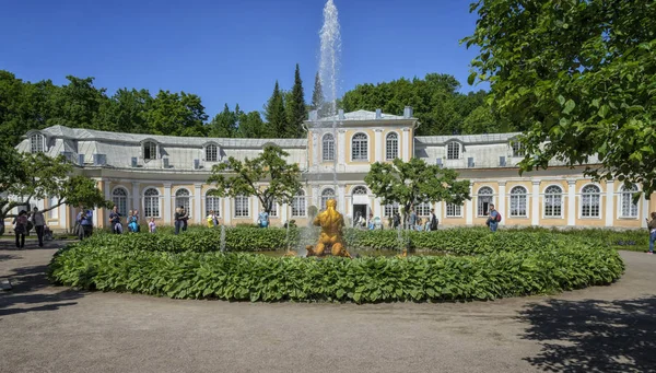 Peterhof, Rusya - 29 Haziran 2017: Sonbahar güneşli günü büyük serada güzel görünümü üzerinde 29 Haziran 2017 yılında Peterhof, Rusya Federasyonu.