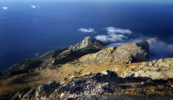 Agion Oros Üst Kısmında Athos Dağı Yunanistan Panagia Kelia Bir — Stok fotoğraf