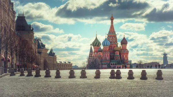 Basilius Kathedrale Roten Platz Moskau Russland — Stockfoto