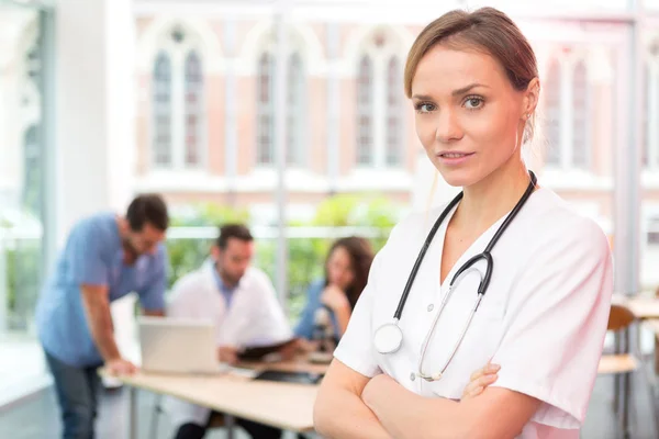 Young attractive nurse at the hospital — Stock Photo, Image