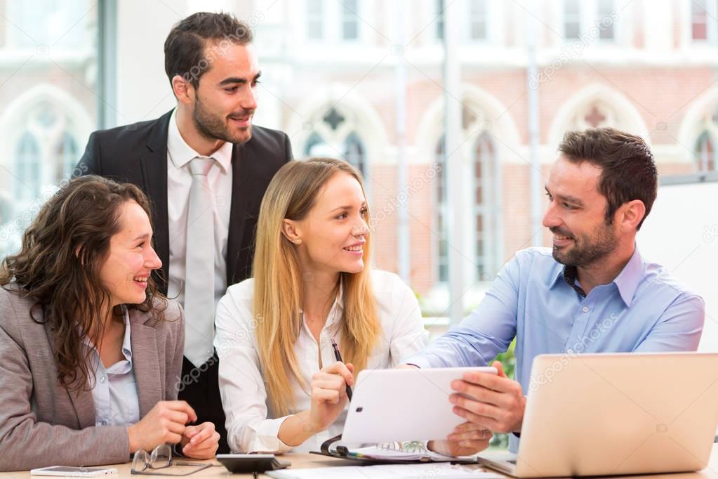 Group of business workers