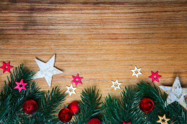 Noel ahşap arka plan dekor ile