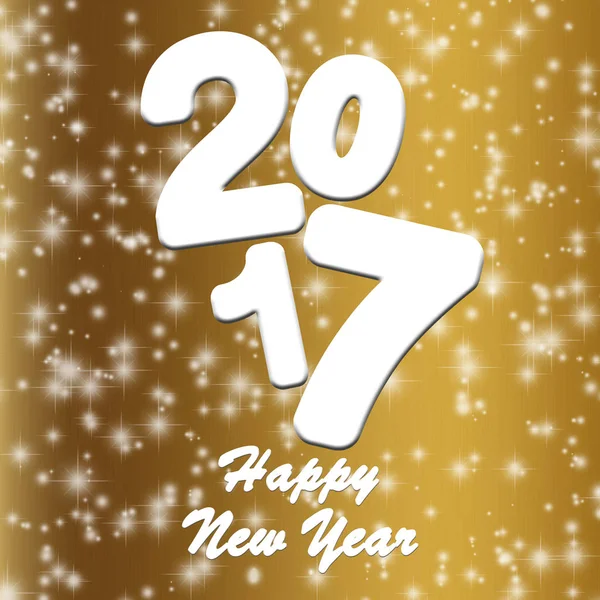 Feliz ano novo 2017 cartão de saudação — Fotografia de Stock