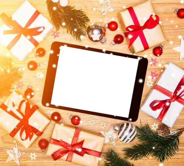 Bir Noel dekor tablet — Stok fotoğraf