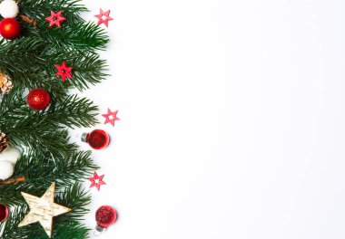 Noel beyaz arka plan dekor ile
